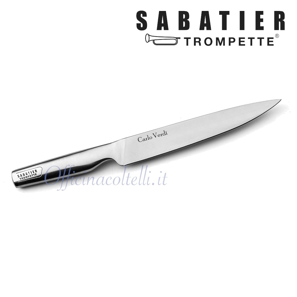 Esempio personalizzazione su coltello Sabatier Trompette Asean Richardson Sheffield