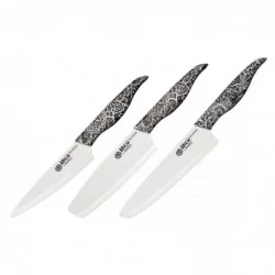 Samura INCA CERAMICA BIANCO SET 3 PZ (FILETTARE -NAKIRI-CUOCO) SIN-0220W