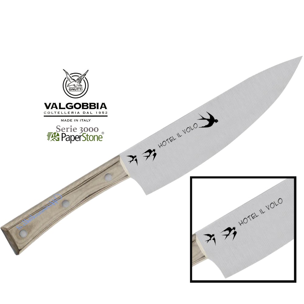 Coltello Chef 20 cm Valgobbia Paperstone