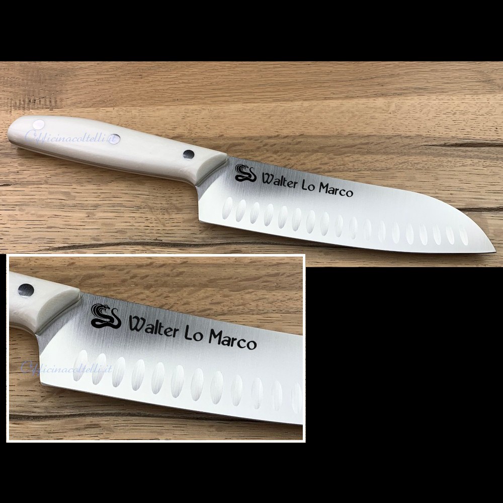 Esempio di personalizzazione su Santoku 1896 Due Cigni personalizzato