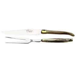 Laguiole MANICO CORNO SERVIZIO ARROSTO